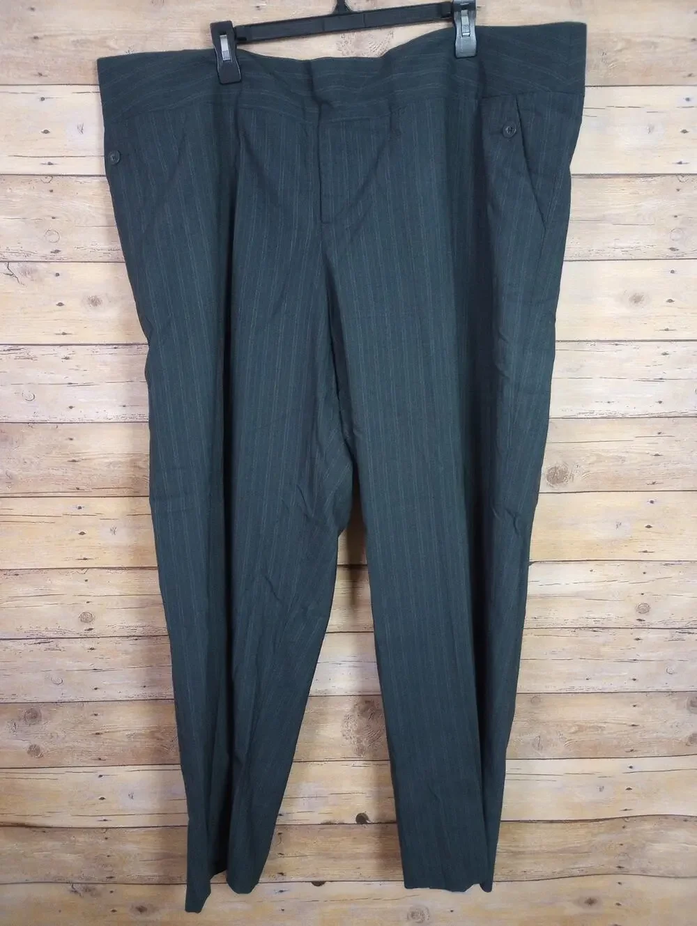 Mossimo Woman Pants 26W Black Pin Stripe Vintage Plus Size Business Office Wear